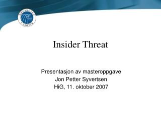 Insider Threat