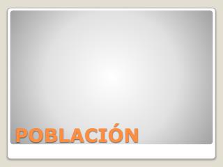 POBLACIÓN