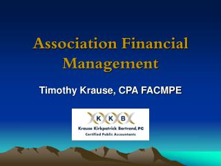 Association Financial Management