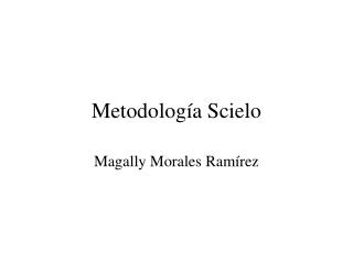 Metodología Scielo