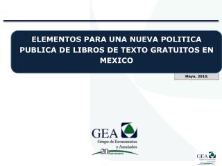 ELEMENTOS PARA UNA NUEVA POLITICA PUBLICA DE LIBROS DE TEXTO GRATUITOS EN MEXICO