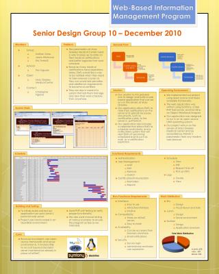 Senior Design Group 10 – December 2010