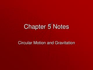 Chapter 5 Notes