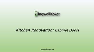 Kitchen renovation: Cabinet Doors