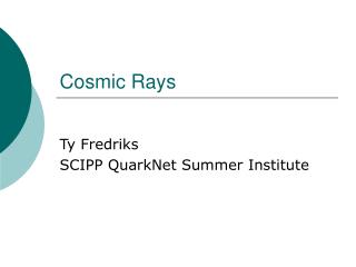 Cosmic Rays