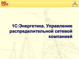 1С:Энергетика. Управление распределительной сетевой компанией