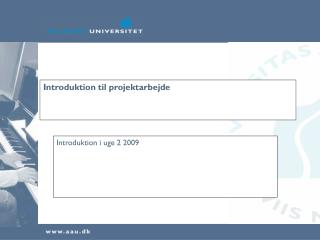 Introduktion til projektarbejde