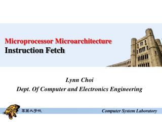 Microprocessor Microarchitecture Instruction Fetch