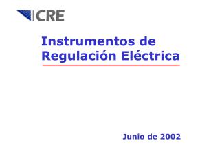 Instrumentos de Regulación Eléctrica