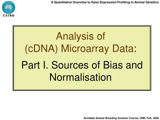 A Quantitative Overview to Gene Expression Profiling in Animal Genetics