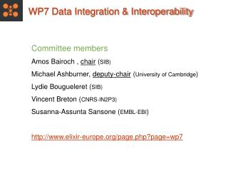 WP7 Data Integration &amp; Interoperability