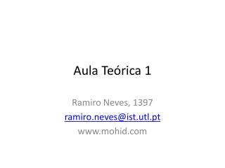 Aula Teórica 1