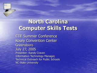 North Carolina Computer Skills Tests