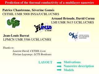 Prediction of the thermal conductivity of a multilayer nanowire