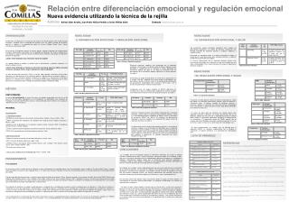 Relación entre diferenciación emocional y regulación emocional