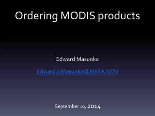 Ordering MODIS products