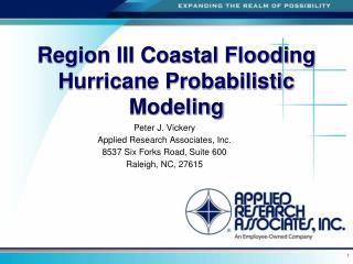 Region III Coastal Flooding Hurricane Probabilistic Modeling