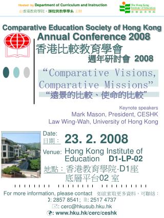 “ Comparative Visions, Comparative Missions ”