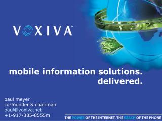 mobile information solutions. delivered.