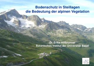 Bodenschutz in Steillagen die Bedeutung der alpinen Vegetation