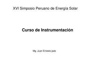 Curso de Instrumentación