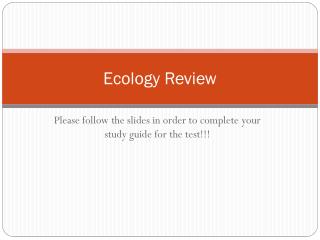 Ecology Review