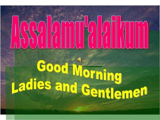 Assalamu'alaikum