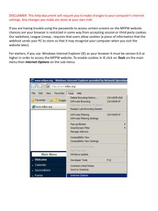 Once you have opened the Internet Options box click on the Privacy tab.