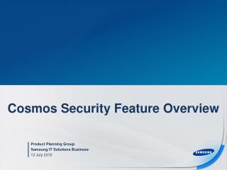 Cosmos Security Feature Overview