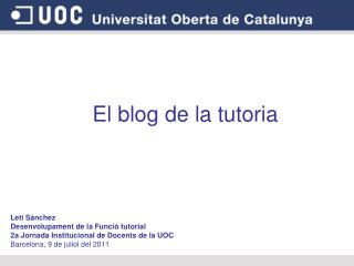 El blog de la tutoria