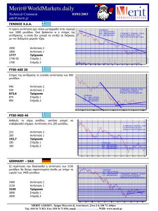 Merit@WorldMarkets.daily Technical Comment 	 	 03 / 01/2003 ank@merit.gr