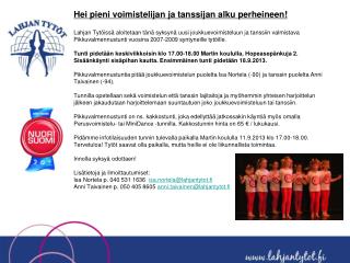 Pikkuvalmennus s2013