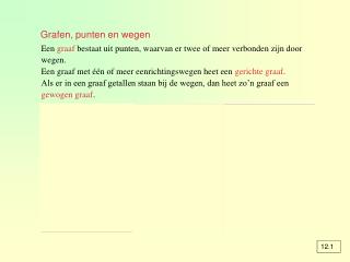 Grafen, punten en wegen