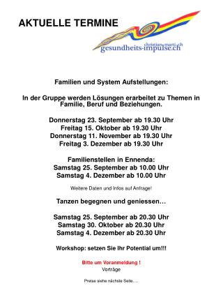 Familien und System Aufstellungen: