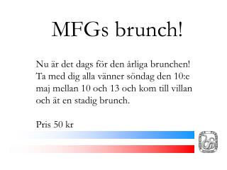 MFGs brunch!