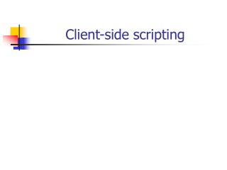 Client-side scripting