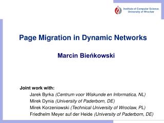 Page Migration in Dynamic Networks