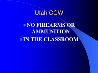 Utah CCW