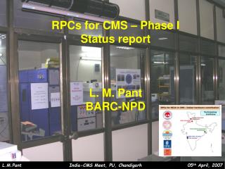 RPCs for CMS – Phase I Status report L. M. Pant BARC-NPD