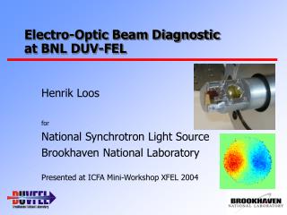 Electro-Optic Beam Diagnostic at BNL DUV-FEL