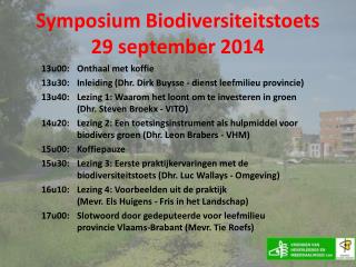 Symposium Biodiversiteitstoets 29 september 2014