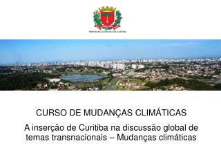 CURSO DE MUDANÇAS CLIMÁTICAS