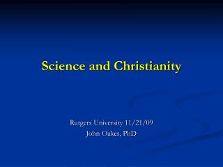 Science and Christianity