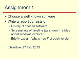 Assignment 1