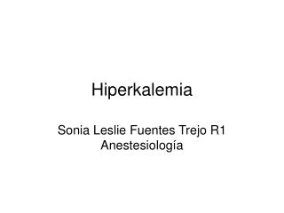 Hiperkalemia