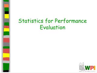 Statistics for Performance Evaluation