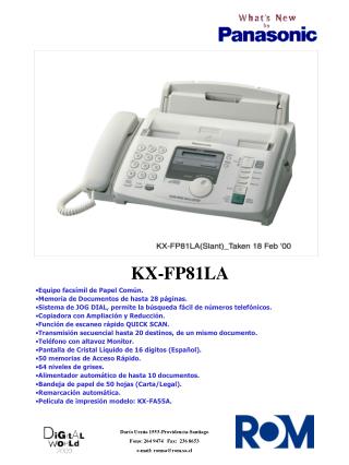 KX-FP81LA