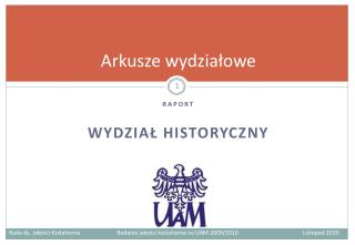 Arkusze wydziałowe