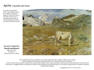 Giovanni Segantini Pascoli a primavera 1896- olio su tela 98 x 155 cm