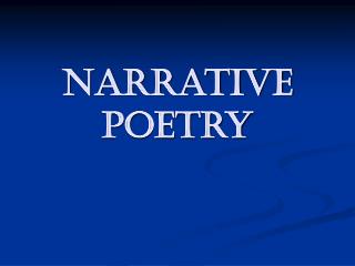 Narrative Poetry